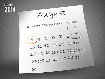 2014日历, 幻灯片 9, 01695, Timelines & Calendars — PoweredTemplate.com