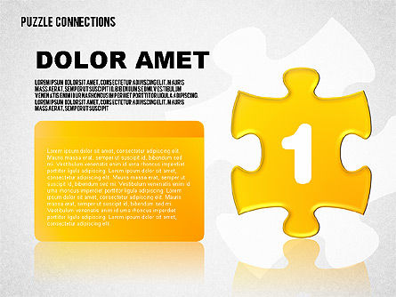 Puzzle Pieces with Numbers, PowerPoint Template, 01696, Puzzle Diagrams — PoweredTemplate.com