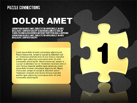 Puzzle Pieces with Numbers, Slide 11, 01696, Puzzle Diagrams — PoweredTemplate.com