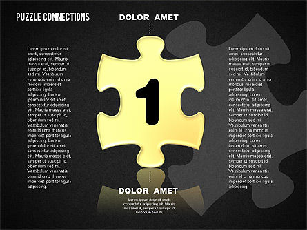 숫자가있는 조각 퍼즐, 슬라이드 16, 01696, 퍼즐 도표 — PoweredTemplate.com