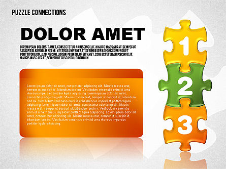 Puzzle Pieces with Numbers, Slide 3, 01696, Puzzle Diagrams — PoweredTemplate.com