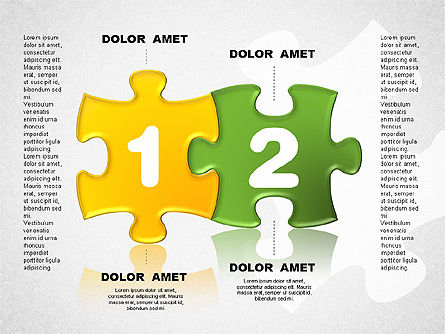 Pièces de puzzle avec des nombres, Diapositive 7, 01696, Schémas puzzle — PoweredTemplate.com