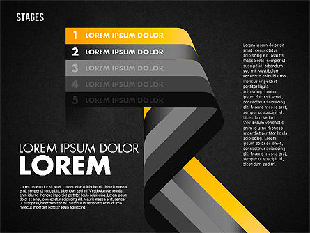 Lima Tahap, Slide 17, 01700, Diagram Panggung — PoweredTemplate.com