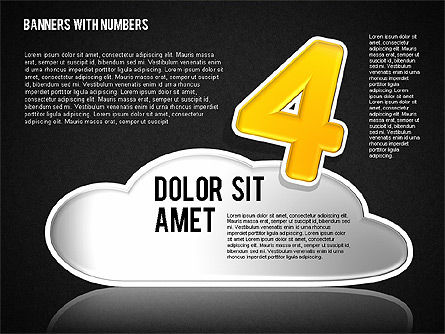 Adesivi Cloud e numeri, Slide 12, 01704, Forme — PoweredTemplate.com