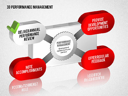 3D Performance Management Diagrams with Checks, Slide 4, 01705, Business Models — PoweredTemplate.com