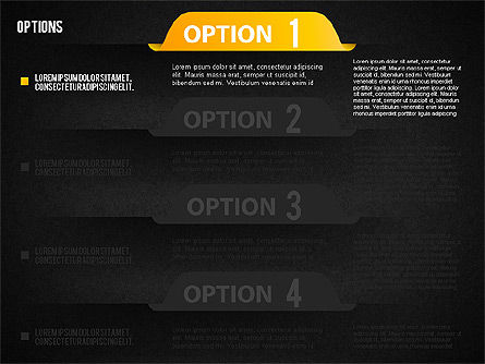Options Banner, Slide 10, 01706, Shapes — PoweredTemplate.com