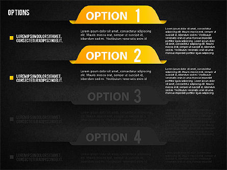 Options Banner, Slide 11, 01706, Shapes — PoweredTemplate.com