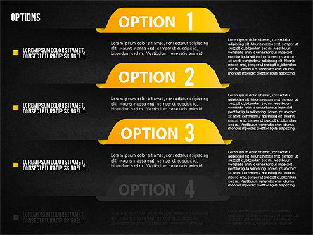 Options Banner, Slide 12, 01706, Shapes — PoweredTemplate.com