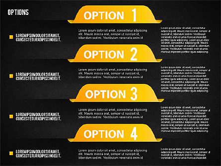 Options Banner, Slide 13, 01706, Shapes — PoweredTemplate.com