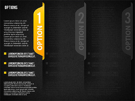 Options Banner, Slide 14, 01706, Shapes — PoweredTemplate.com