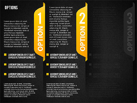 Options Banner, Slide 15, 01706, Shapes — PoweredTemplate.com