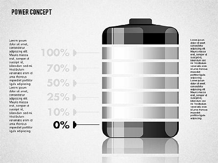 电池充电概念, 01708, 阶段图 — PoweredTemplate.com
