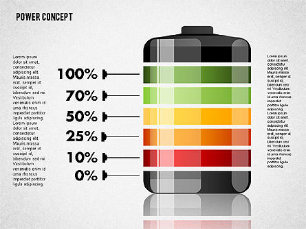 Concept de charge de la batterie, Diapositive 6, 01708, Schémas d'étapes — PoweredTemplate.com