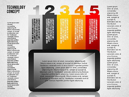 Touchpad-Diagramm, Folie 10, 01710, Ablaufdiagramme — PoweredTemplate.com