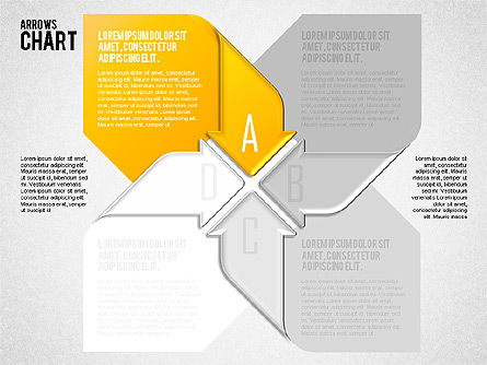 Pinwheel Style Process Shapes, PowerPoint Template, 01713, Stage Diagrams — PoweredTemplate.com