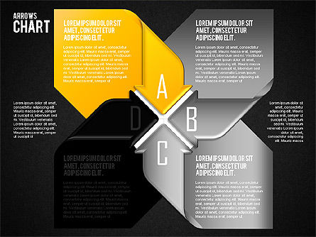 바람개비 스타일 프로세스 모양, 슬라이드 11, 01713, 단계 도표 — PoweredTemplate.com