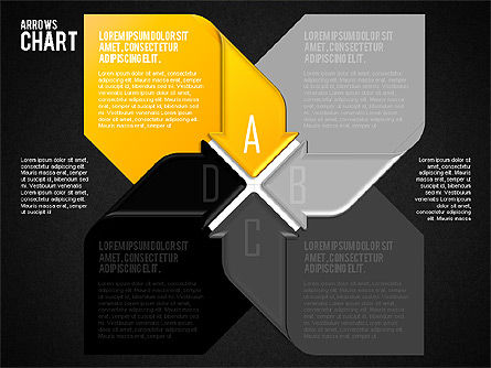 Pinwheel Style Process Shapes, Slide 9, 01713, Stage Diagrams — PoweredTemplate.com