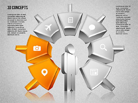 Diagram Motivasi Manusia, Slide 11, 01715, Model Bisnis — PoweredTemplate.com