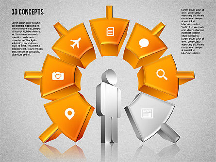 Diagram Motivasi Manusia, Slide 15, 01715, Model Bisnis — PoweredTemplate.com