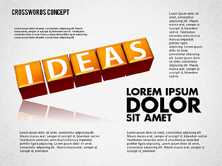 Mots croisés, Modele PowerPoint, 01718, Modèles commerciaux — PoweredTemplate.com