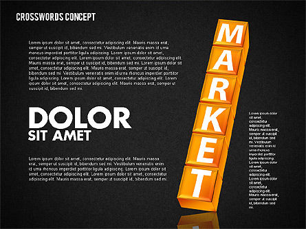 Mots croisés, Diapositive 13, 01718, Modèles commerciaux — PoweredTemplate.com
