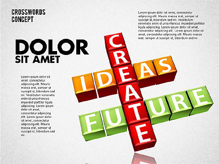 Mots croisés, Diapositive 4, 01718, Modèles commerciaux — PoweredTemplate.com