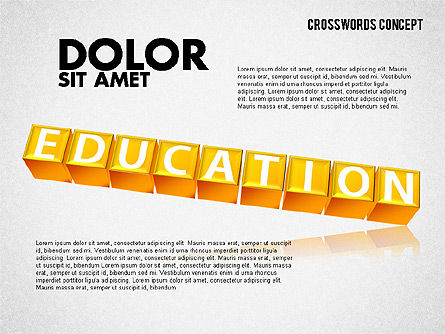 Mots croisés, Diapositive 7, 01718, Modèles commerciaux — PoweredTemplate.com