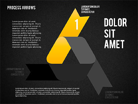Banner Ribbon Style Process Arrows, Slide 14, 01722, Process Diagrams — PoweredTemplate.com