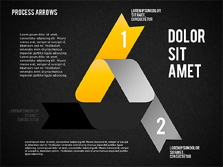 Banner Ribbon Style Process Arrows, Slide 15, 01722, Process Diagrams — PoweredTemplate.com
