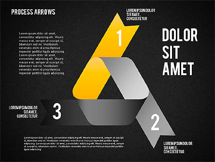 Banner Ribbon Style Process Arrows, Slide 16, 01722, Process Diagrams — PoweredTemplate.com