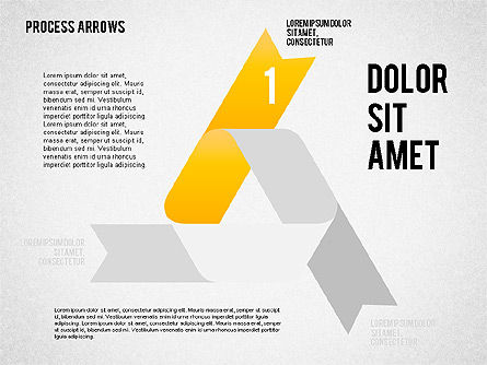 Banner Ribbon Style Process Arrows, Slide 6, 01722, Process Diagrams — PoweredTemplate.com