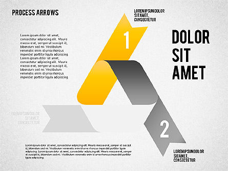 Banner Ribbon Style Process Arrows, Slide 7, 01722, Process Diagrams — PoweredTemplate.com