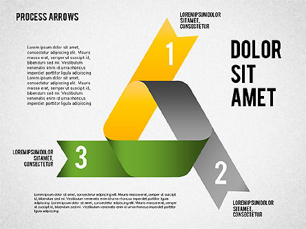 Banner Ribbon Style Process Arrows, Slide 8, 01722, Process Diagrams — PoweredTemplate.com