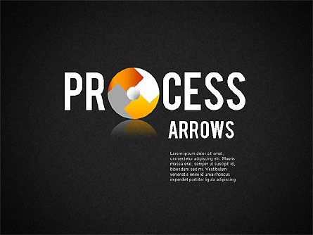 Frecce processo Banner stile nastro, Slide 9, 01722, Diagrammi di Processo — PoweredTemplate.com