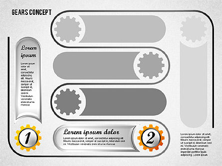 Gears Concept Diagram, Slide 3, 01725, Business Models — PoweredTemplate.com