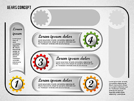Gears diagrama de conceito, Deslizar 5, 01725, Modelos de Negócio — PoweredTemplate.com