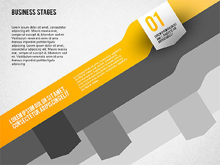 Business Options Stages, PowerPoint Template, 01727, Business Models — PoweredTemplate.com