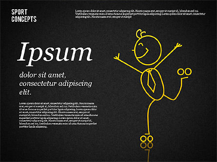 Personajes de negocios de los deportes, Diapositiva 16, 01730, Formas — PoweredTemplate.com