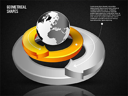 Objetos 3D con flechas, Diapositiva 10, 01733, Formas — PoweredTemplate.com