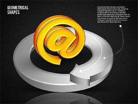 Oggetti 3D con frecce, Slide 11, 01733, Forme — PoweredTemplate.com