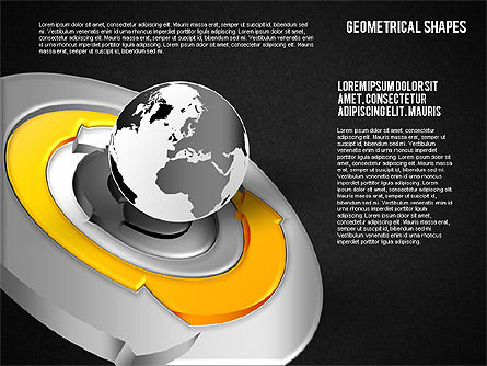 矢印のある3Dオブジェクト, スライド 14, 01733, 図形 — PoweredTemplate.com