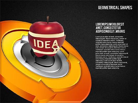 Oggetti 3D con frecce, Slide 16, 01733, Forme — PoweredTemplate.com