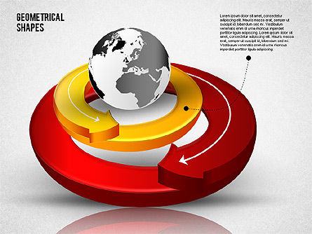 Objetos 3D con flechas, Diapositiva 2, 01733, Formas — PoweredTemplate.com