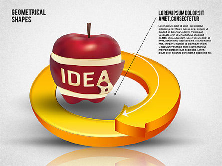 Objets 3d avec des flèches, Diapositive 5, 01733, Formes — PoweredTemplate.com