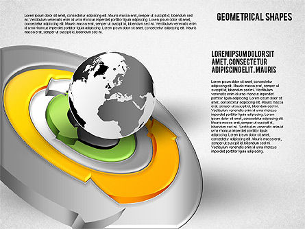 Oggetti 3D con frecce, Slide 6, 01733, Forme — PoweredTemplate.com