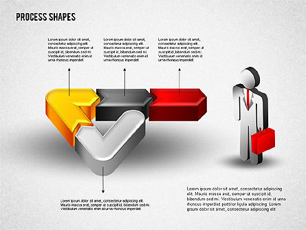Proceso 3D con Stickman, Diapositiva 7, 01735, Diagramas de proceso — PoweredTemplate.com