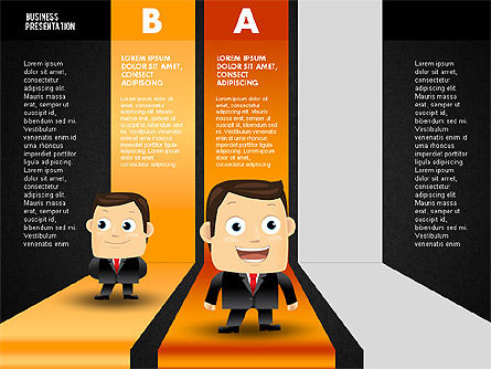 문자가있는 옵션 차트, 슬라이드 10, 01736, 비즈니스 모델 — PoweredTemplate.com