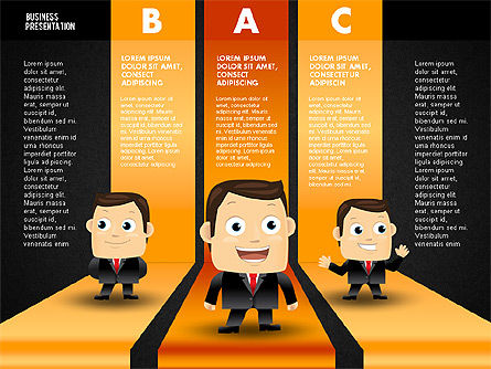 Tableau des options avec caractère, Diapositive 11, 01736, Modèles commerciaux — PoweredTemplate.com