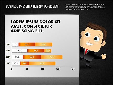 Tableau des options avec caractère, Diapositive 14, 01736, Modèles commerciaux — PoweredTemplate.com
