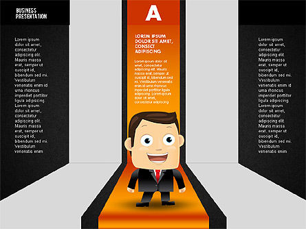 Tableau des options avec caractère, Diapositive 9, 01736, Modèles commerciaux — PoweredTemplate.com